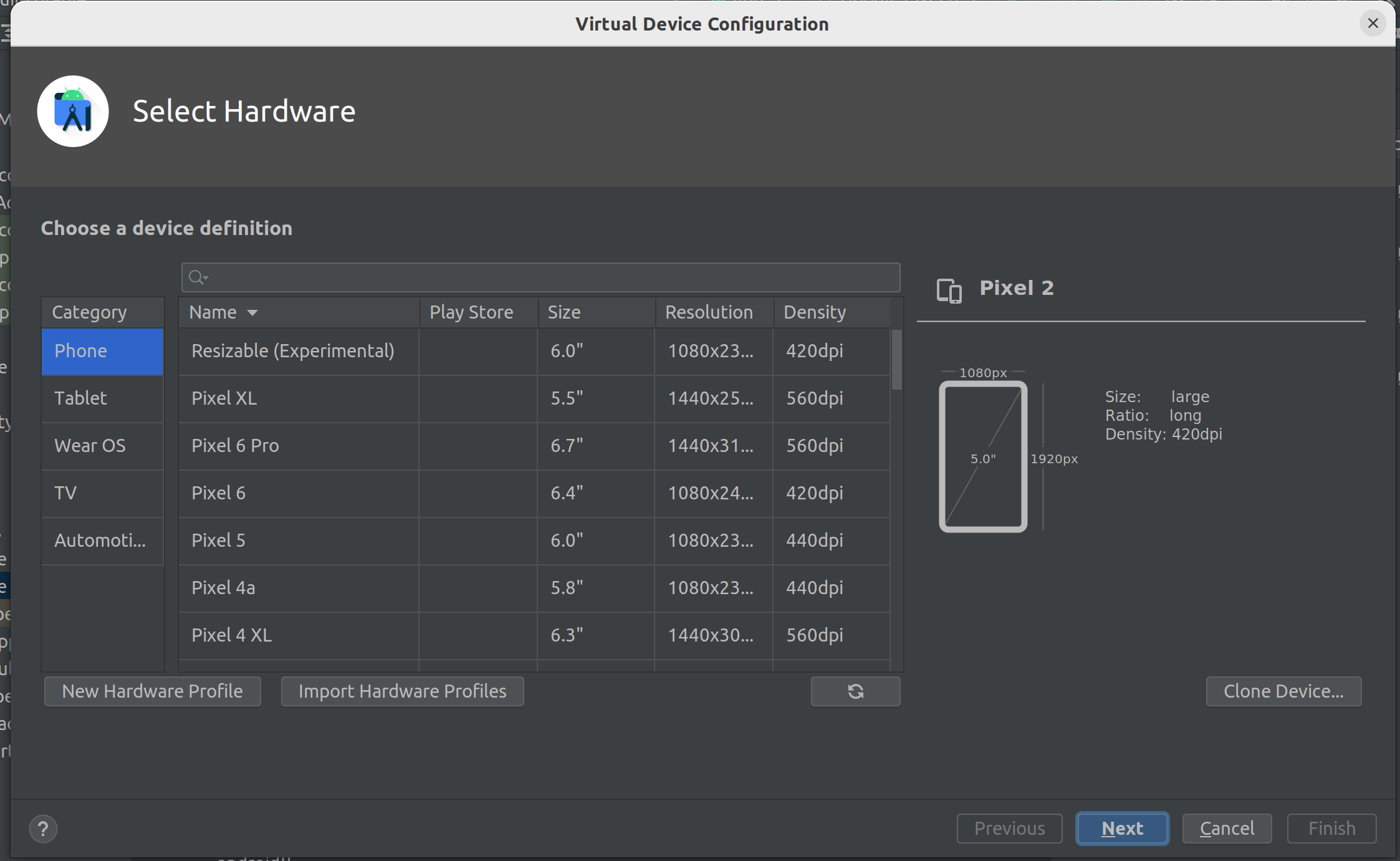 Create virtual device manager